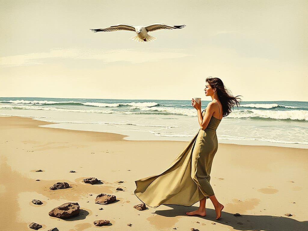 Morning Coffee on the Beach