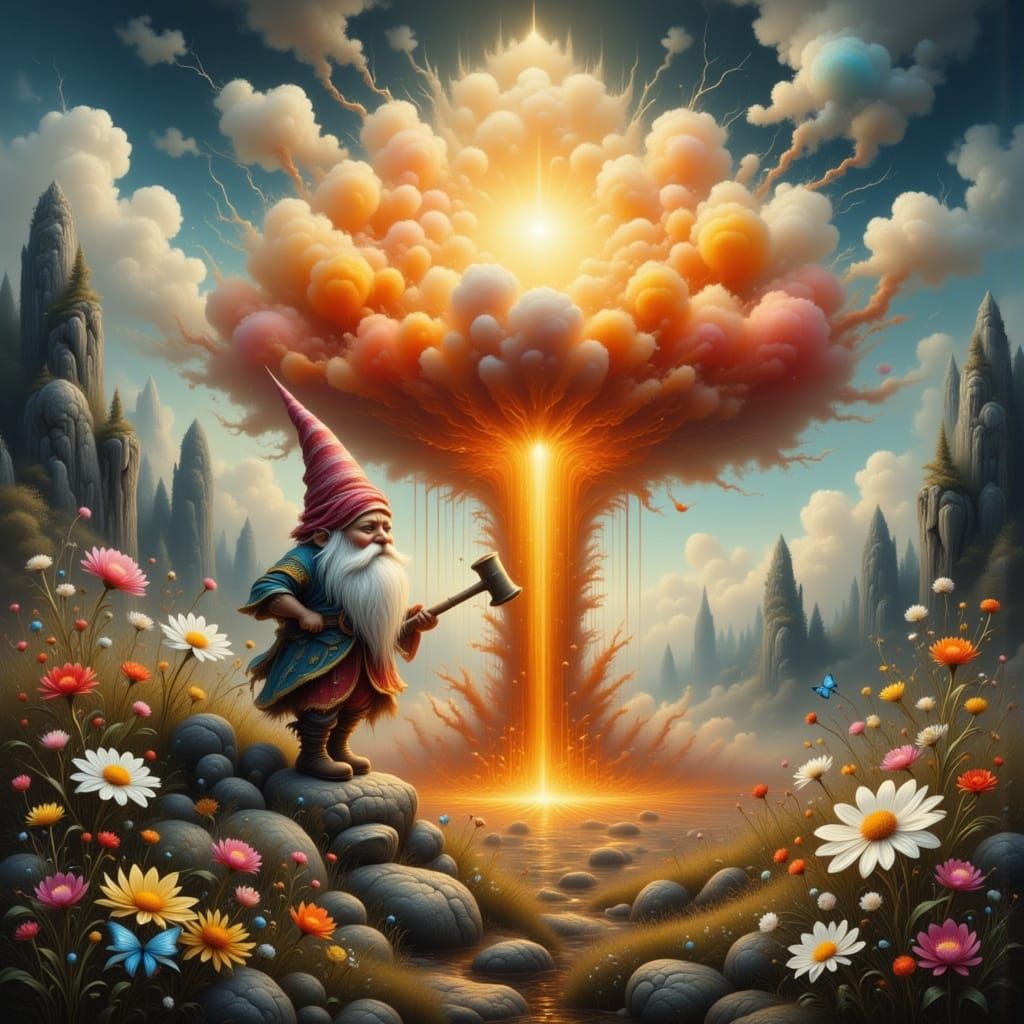 Gnome Splits Atom, Creates Mushroom Cloud