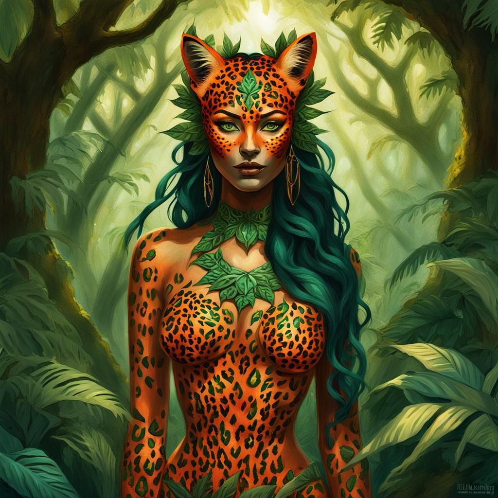 Leopard woman