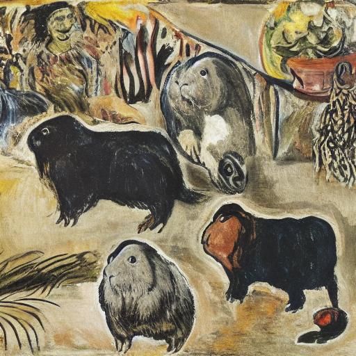 Guinea Pig as Rock Star, Surrealist Art