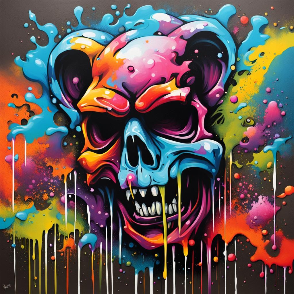 Scotland Graffiti Art with Splash Effects