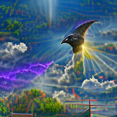 Raven the Trickster in 3D Digital Art