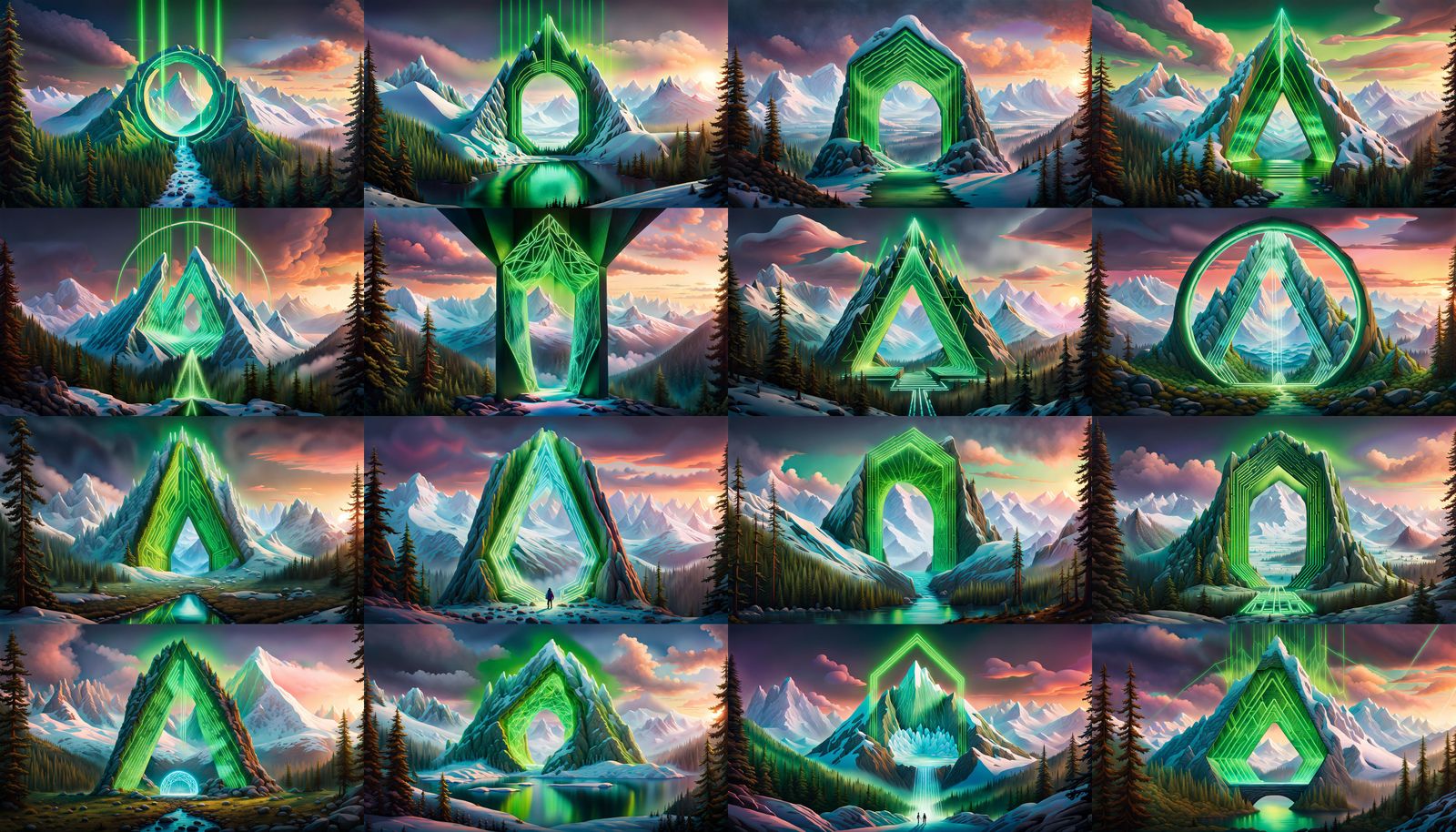 Neon Portal Reveals Arctic Landscape