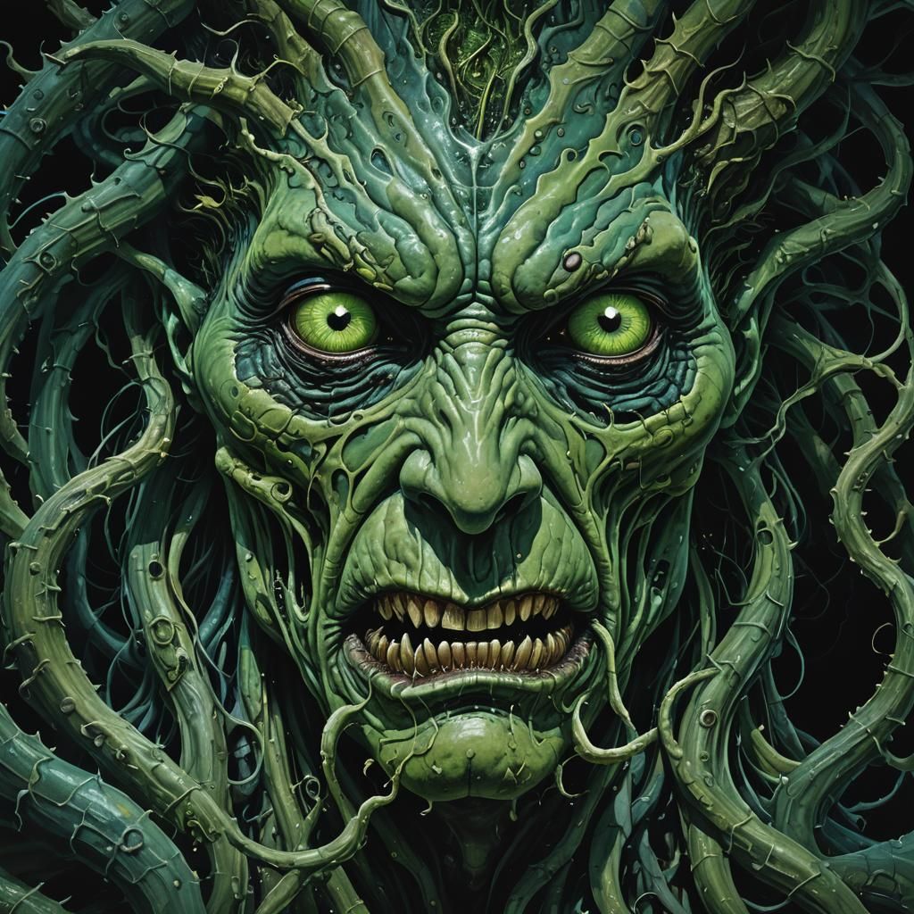 Monstrous Creature Confronts Itself in Surreal Nightmare