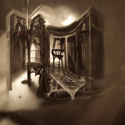 Haunted Victorian Interior with Volumetric Lighting