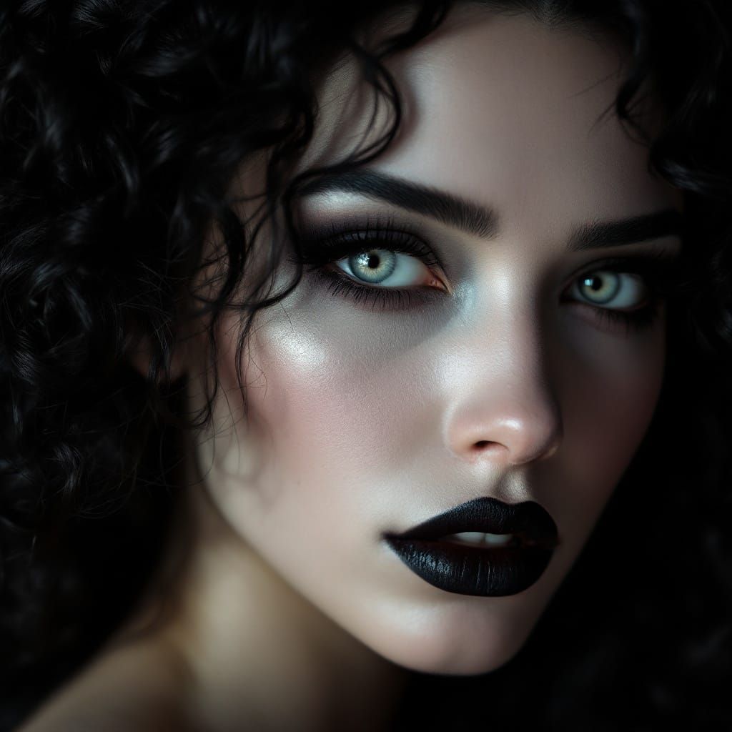 Gothic Beauty in Dramatic Light