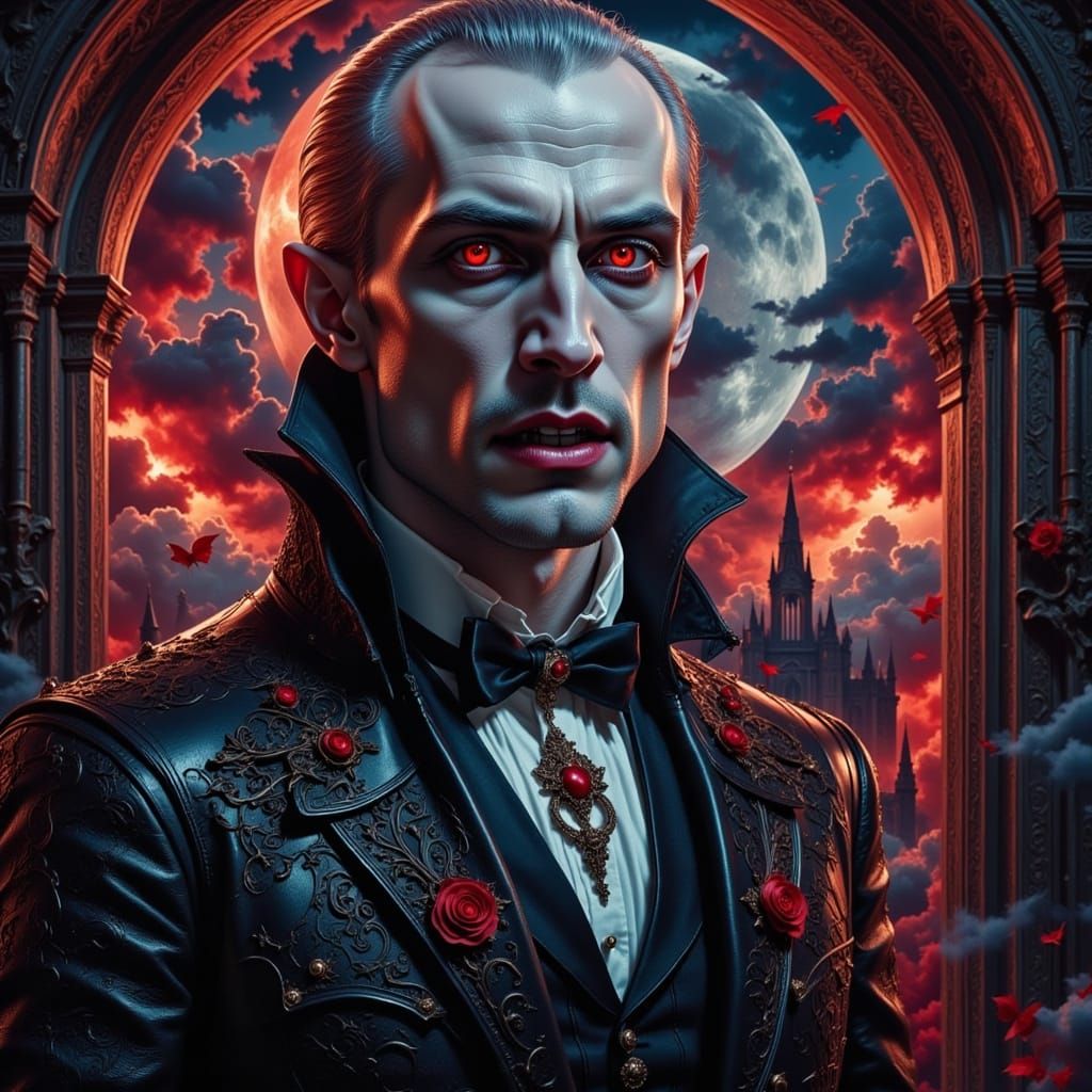 Gothic Vampire Baron in Dramatic Light