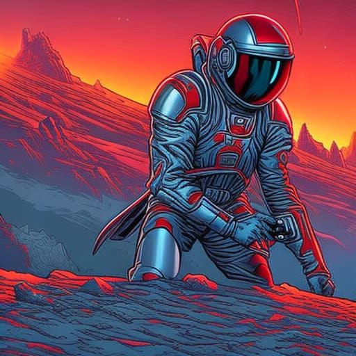 Astronaut on mars
