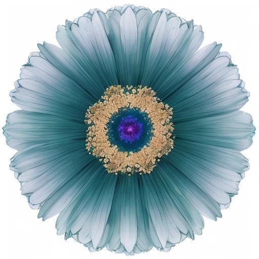 Surreal Glowing Transparent Iris Flower Close-up