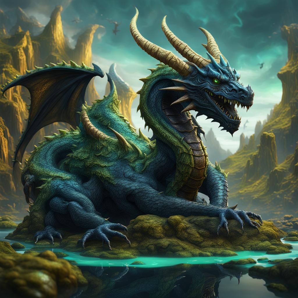 Slime and Tar Dragon Concept Art