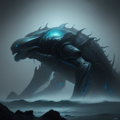 Cosmic Horror: Unseen Ocean Monstrosity in Dark Fantasy