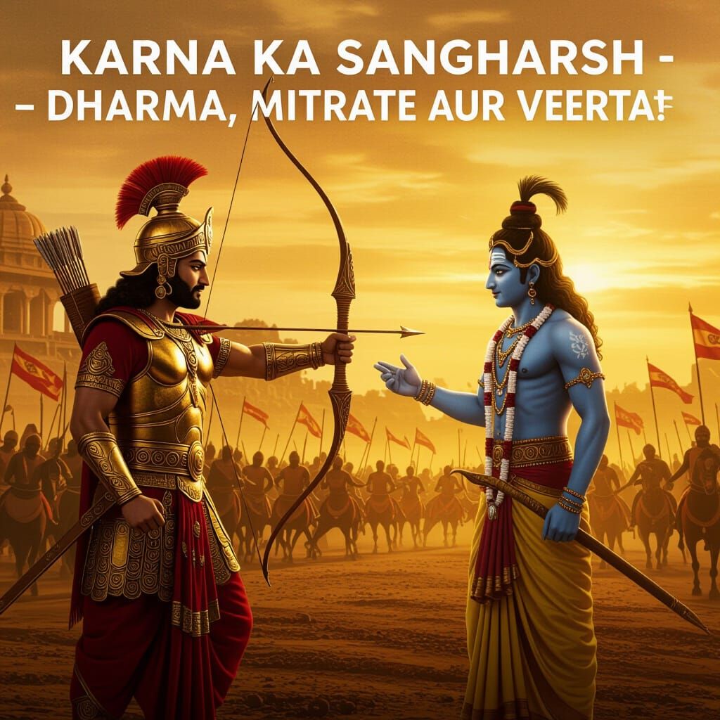 Karna and Krishna: Epic Battlefield Conversation