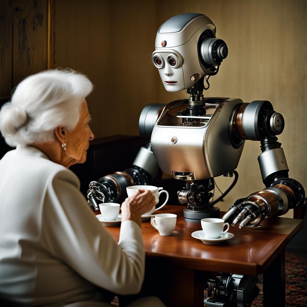 Robot Tea Service: Professional Portrait Photography