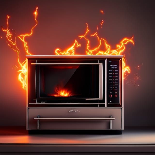 Magic Microwave Portal: Detailed Digital Art