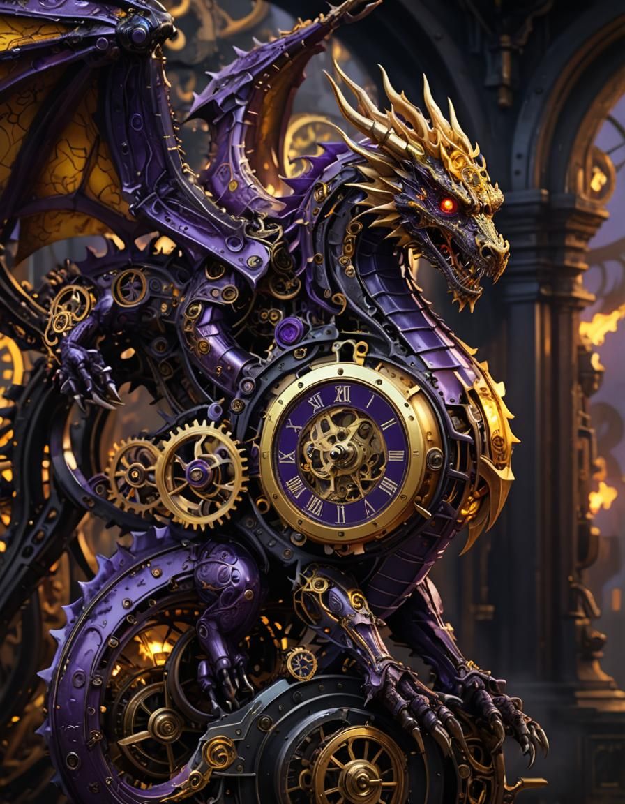 Steampunk Dragon Wraith in Infinity Clock