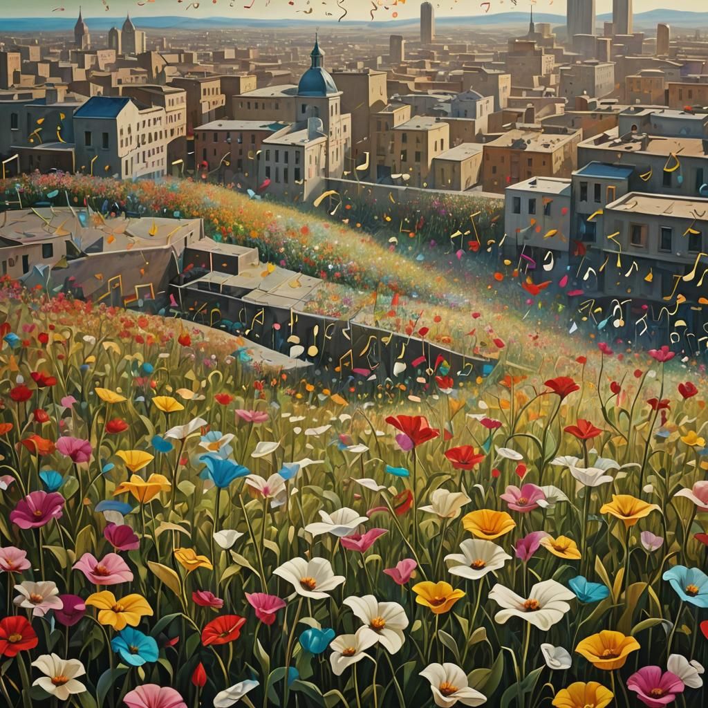 Musical Field: A Surrealist Symphony of Notes