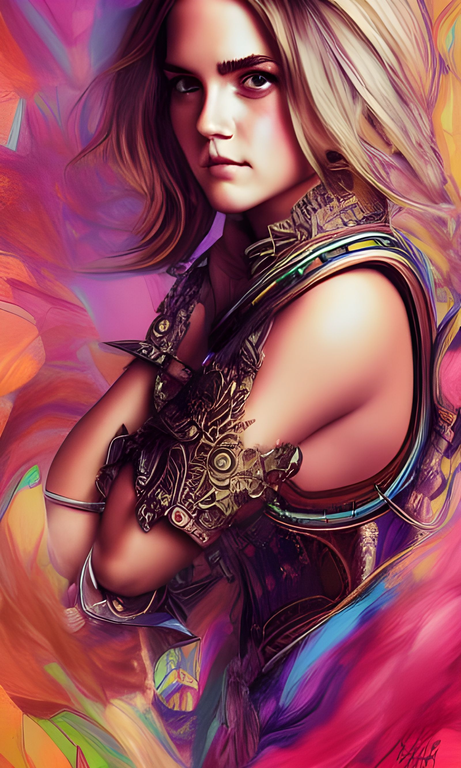 Warrior Princess Portrait in Hyper-Realistic Digital Art