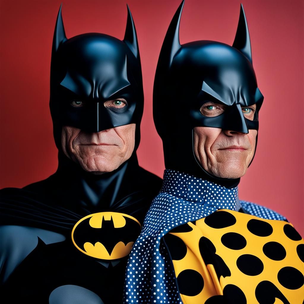 Polka Dot Batman Portrait in Studio Lighting