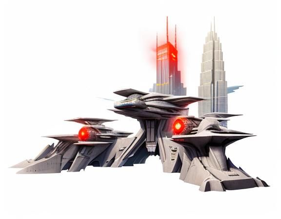 Futuristic Alien Megastructure in Deep Color