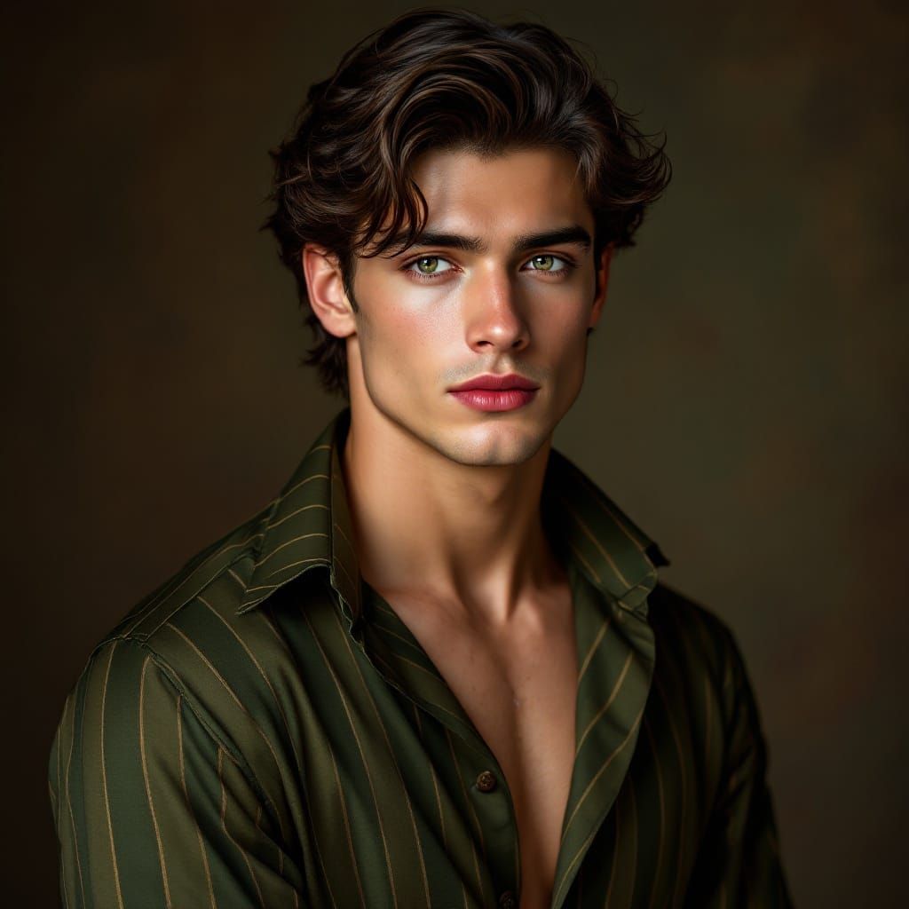 Dashing Young Aristocrat in Vibrant Colors