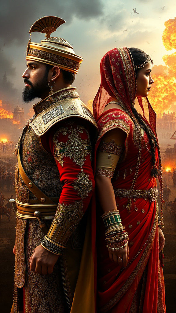 Bajirao and Mastani in Battlefield: Hyperrealistic Splash Ar...