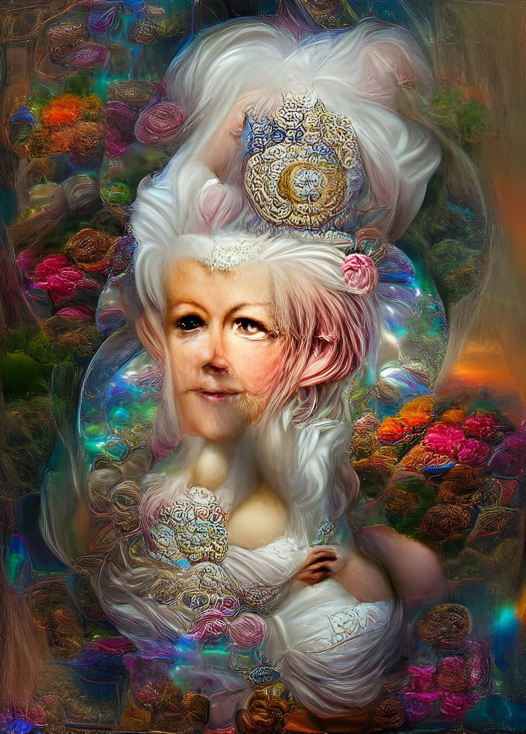 Marie Antoinette in Surreal Fantasy Style