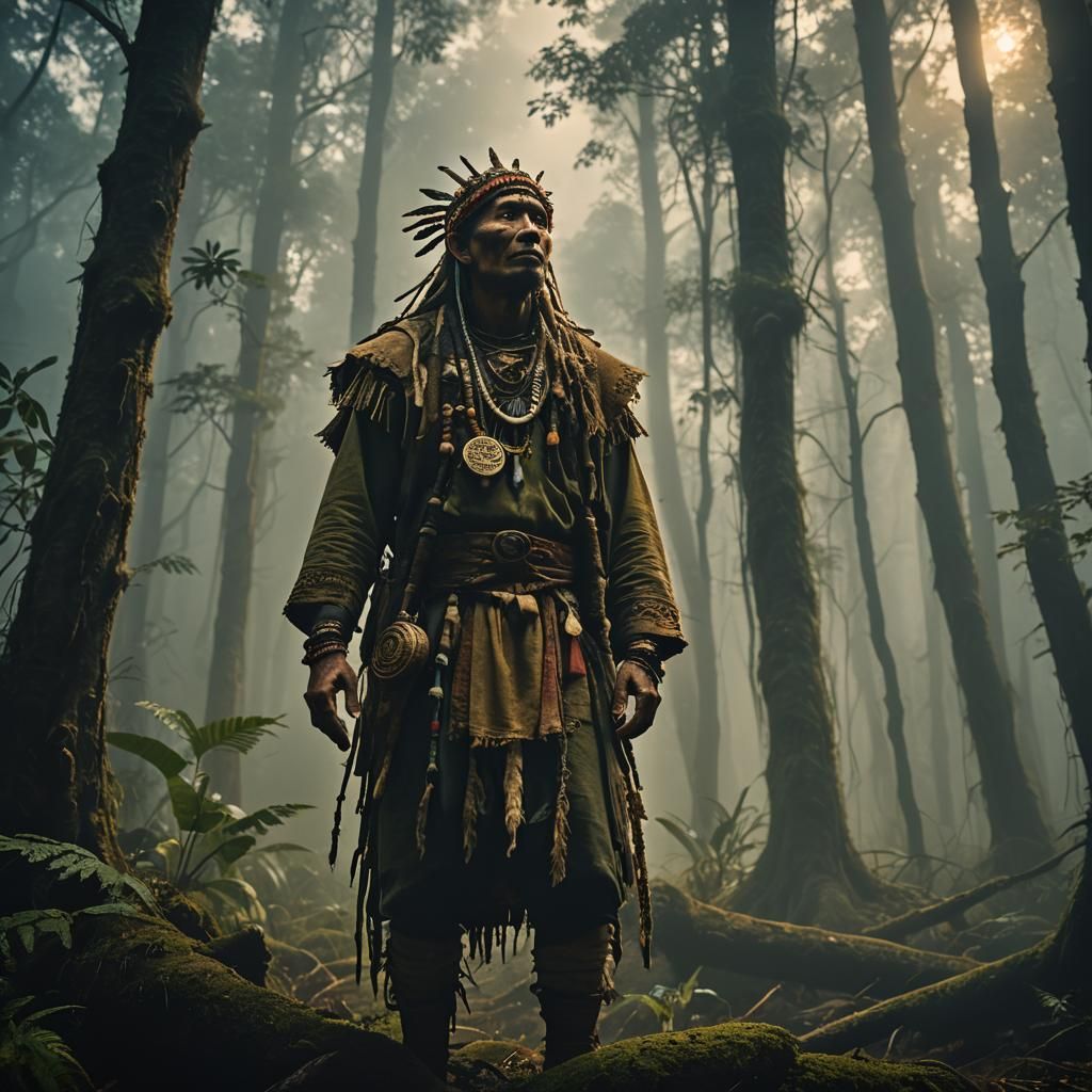 Missionary Shaman Converts Barbarians in Mystical Forest