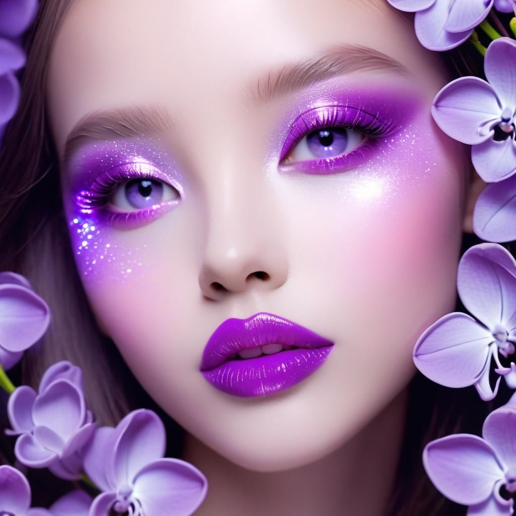 Luminous Lilac Lights in Abstract Arrangement