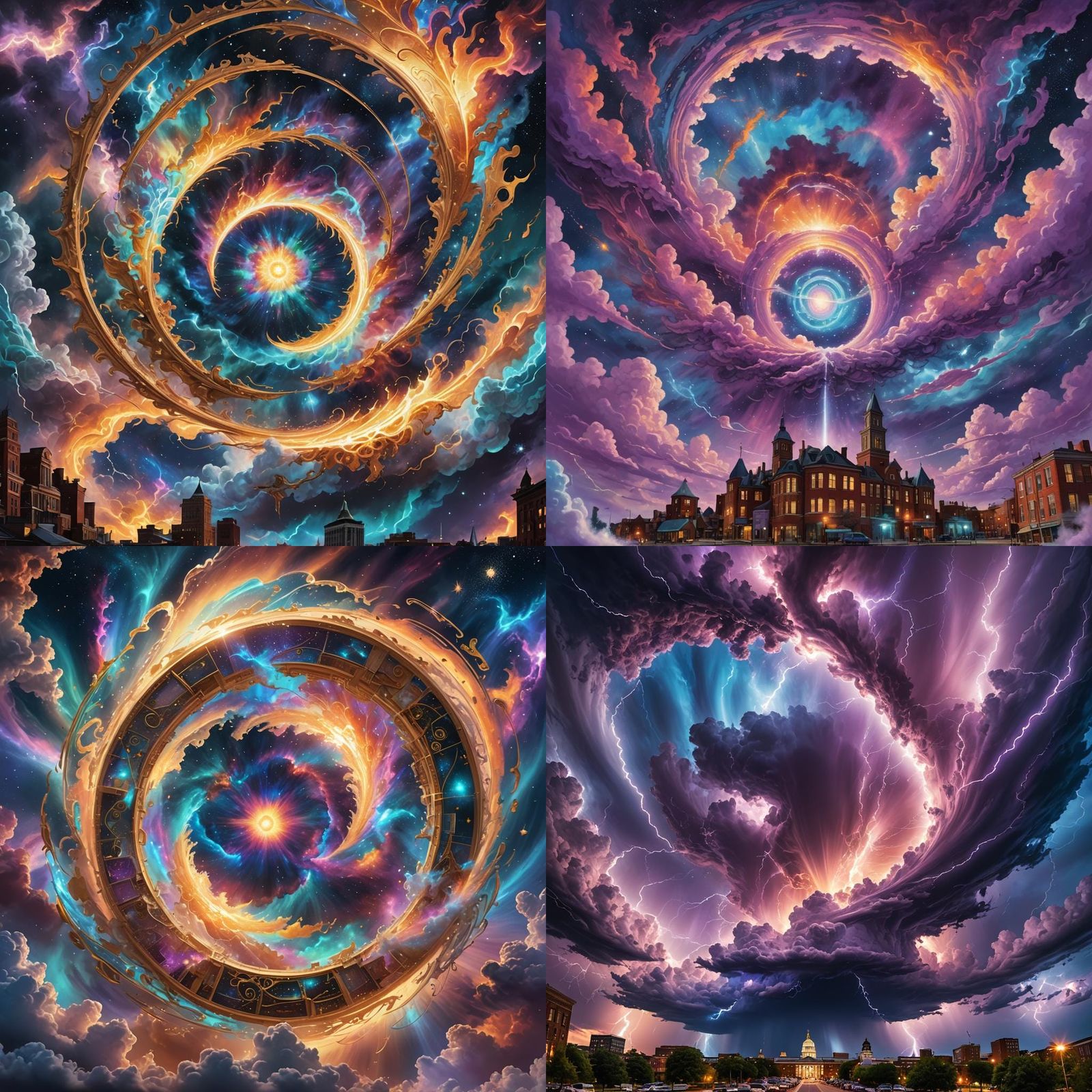 Cosmic Storm Unleashed Over Alexandria in Astral Illustratio...