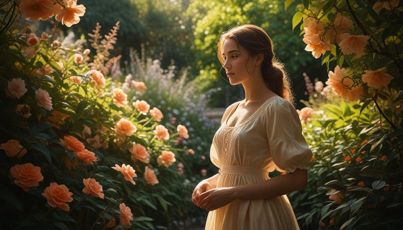 Serenity in Golden Light - Impressionist Oil Painting