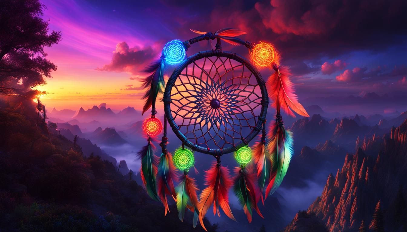 Final Fantasy Dream Catcher in Neonpunk Style