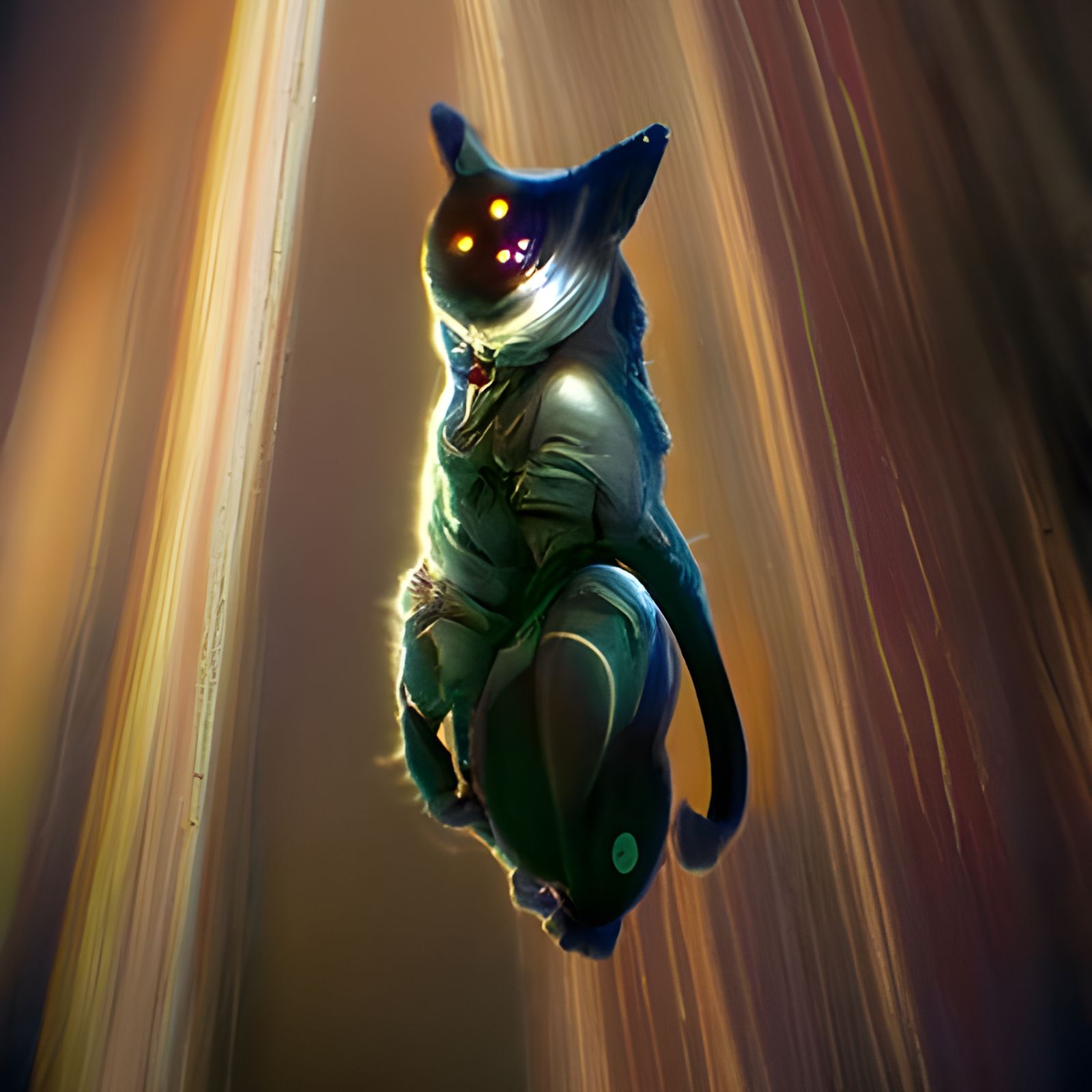 Space Cat in the Style of Greg Rutkowski