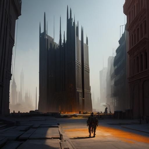 Monstrous Shadow Figure in Dark-Realism Style