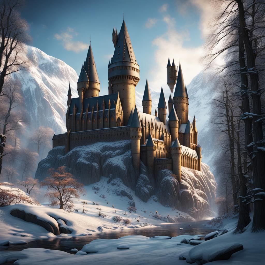 Hogwarts in Winter: Detailed Matte Painting