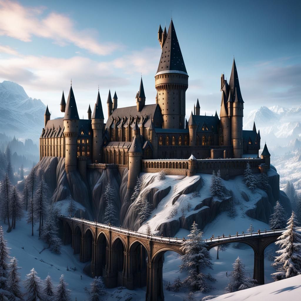 Hogwarts in Winter: Detailed Matte Painting