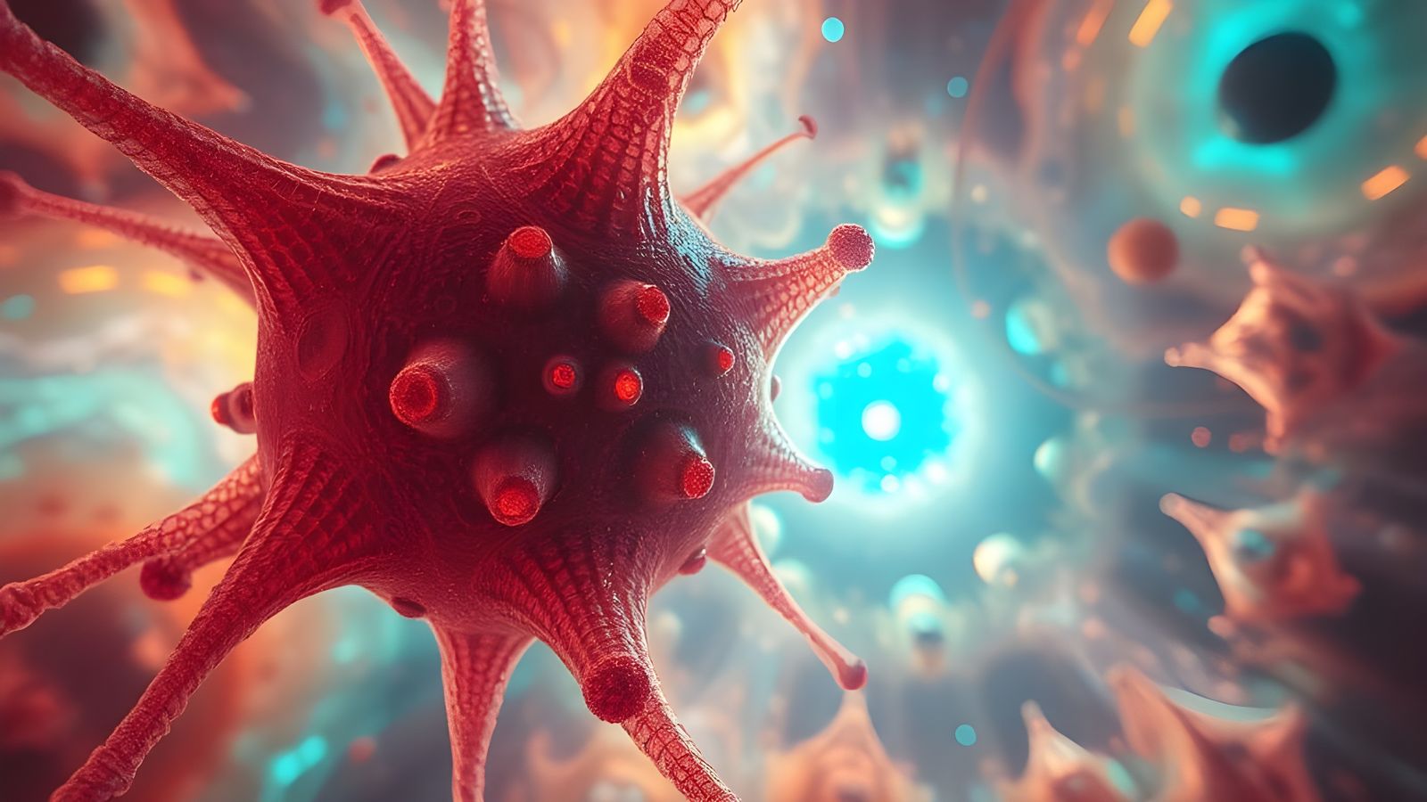 Surreal Subatomic Zoom in Cinematic Style