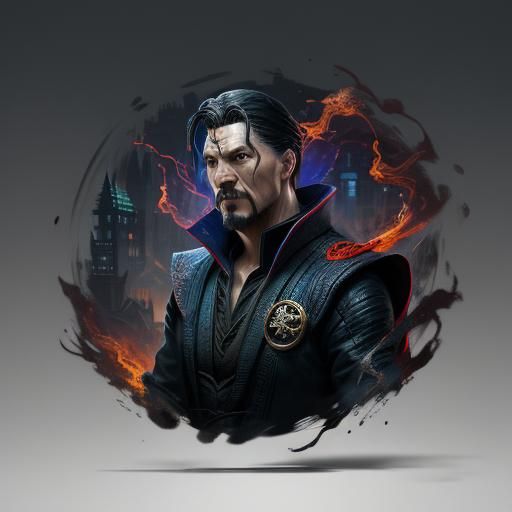 Venomized Doctor Strange: Detailed Fantasy Concept Art