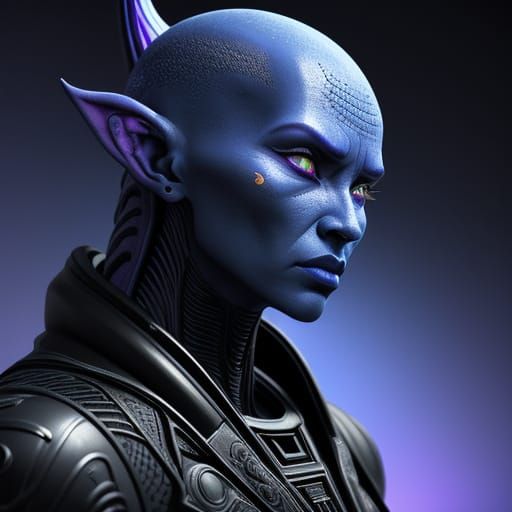 Hyperrealistic Alien Woman in Splendid Colors and Intricate ...