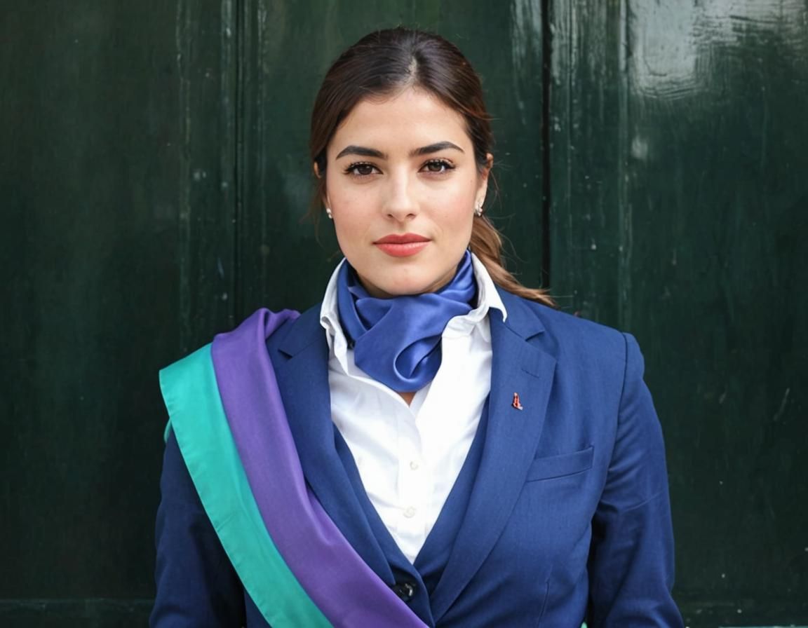 Elegant Turkish Woman in Preppy Style