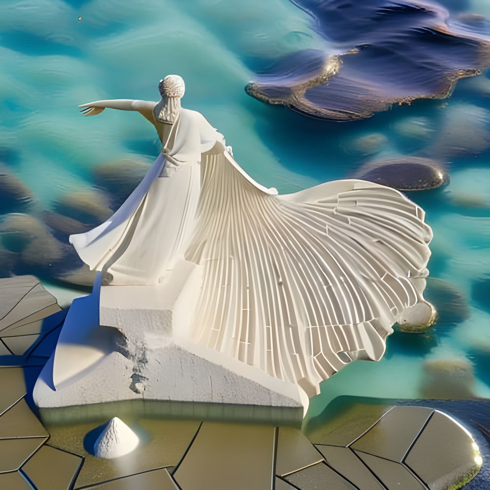 Mediterranean the Salt Goddess of the Sea - Inspired by and evolved from "Akdeniz (Mediterranean)" by Ilhan Koman