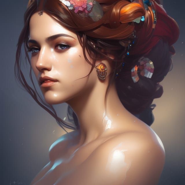 Exquisite Portrait of Turkish Sultana in Digital Art Style