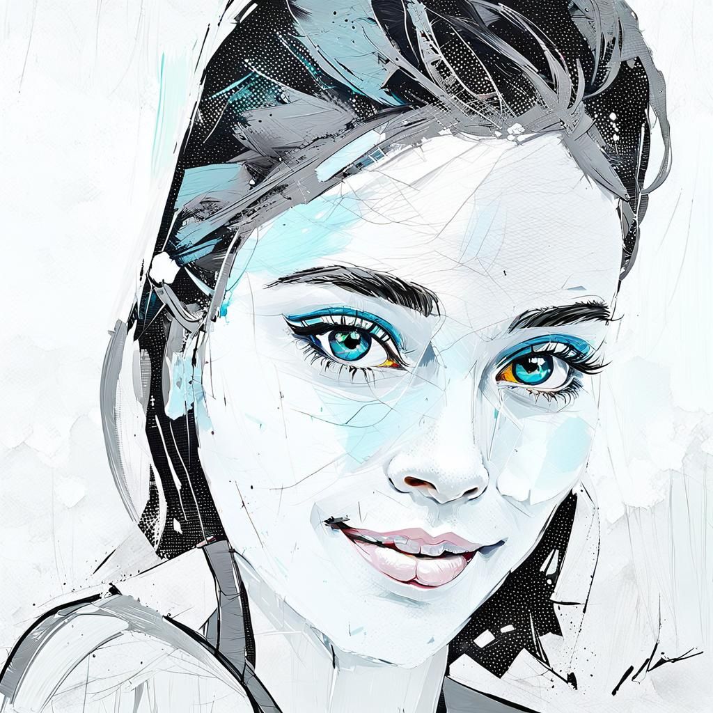 Expressive Oil Portrait with Impasto Texture