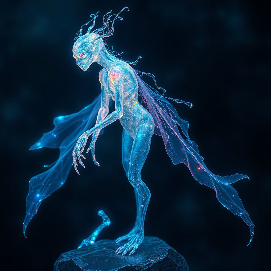 Bioluminescent Creature Radiating Enlightenment