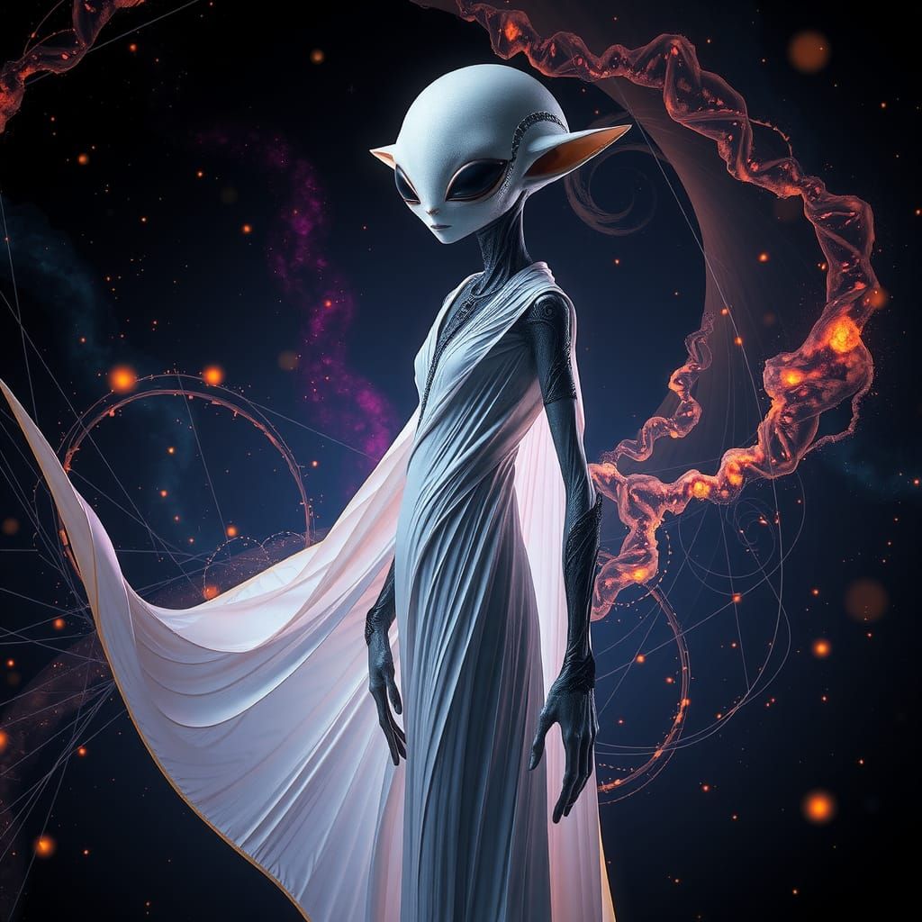 Otherworldly Being in Cosmic Sci-Fi Unreal Engine Art