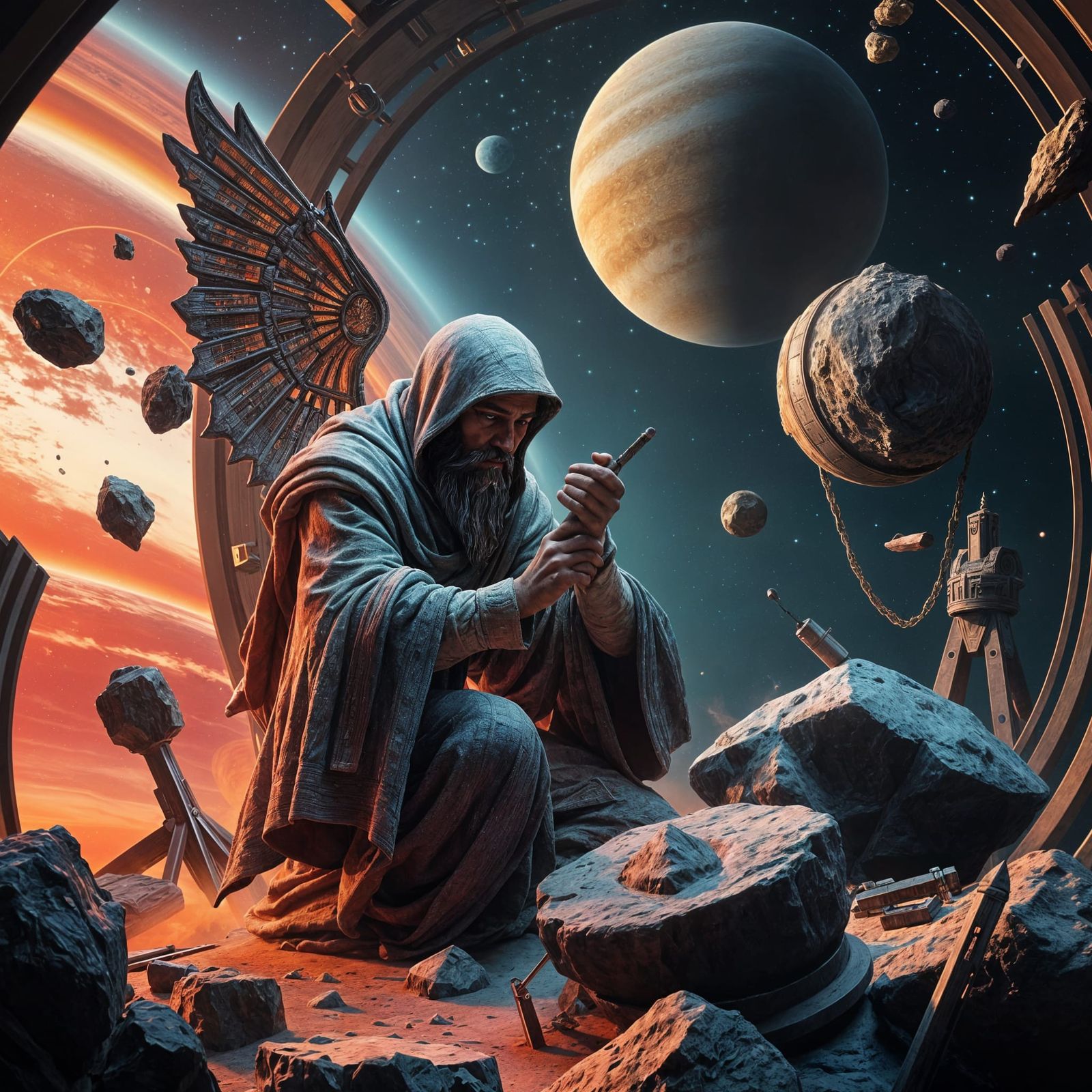 Celestial Sculptor in Zero-Gravity Workshop