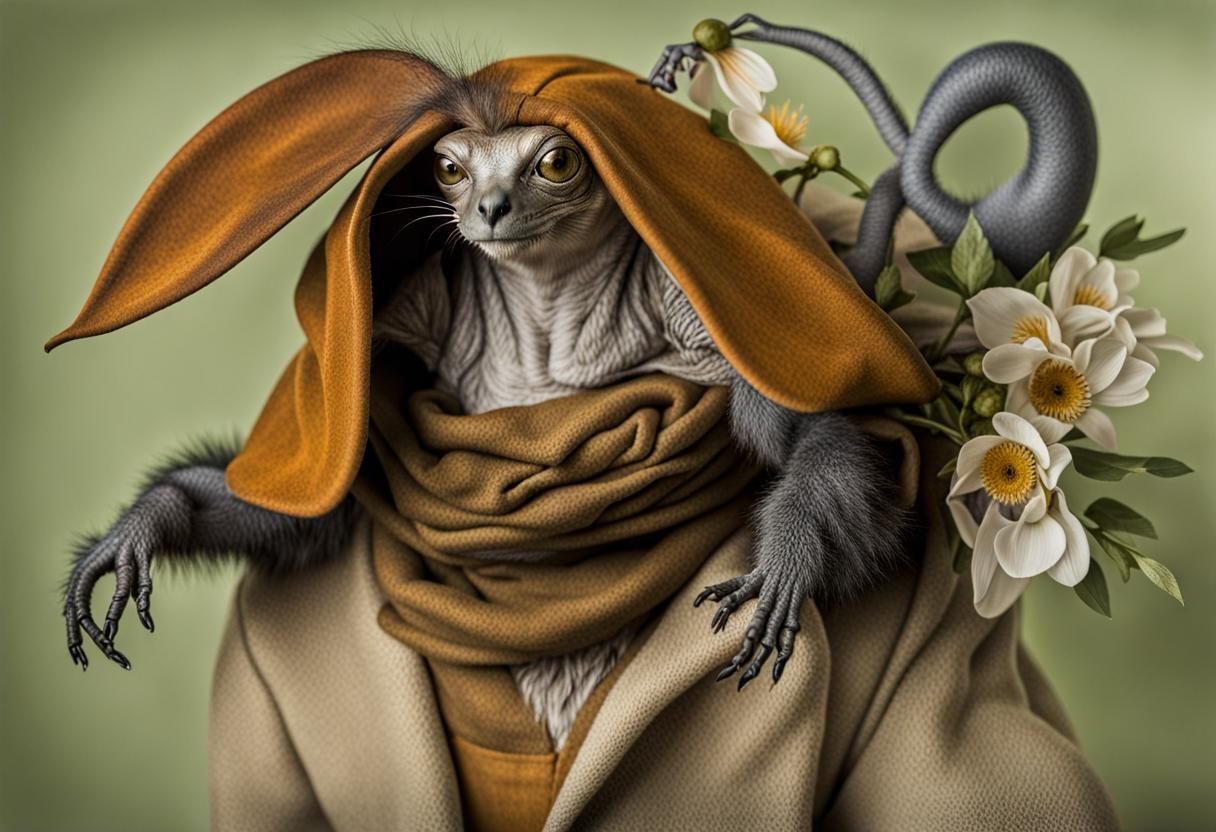 Surreal Alien Restaurant Celebration in Dreamy Light