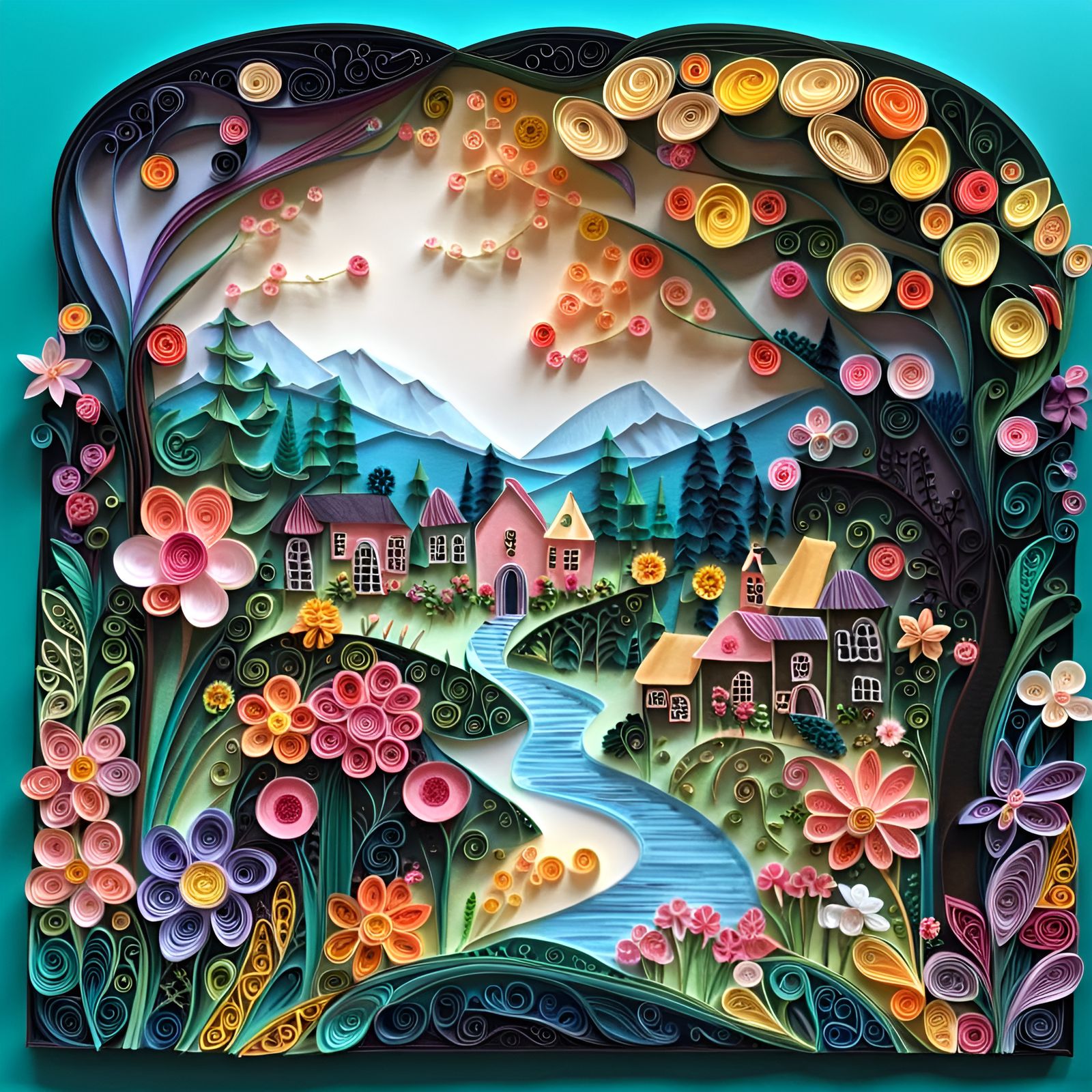 Paper quilling art