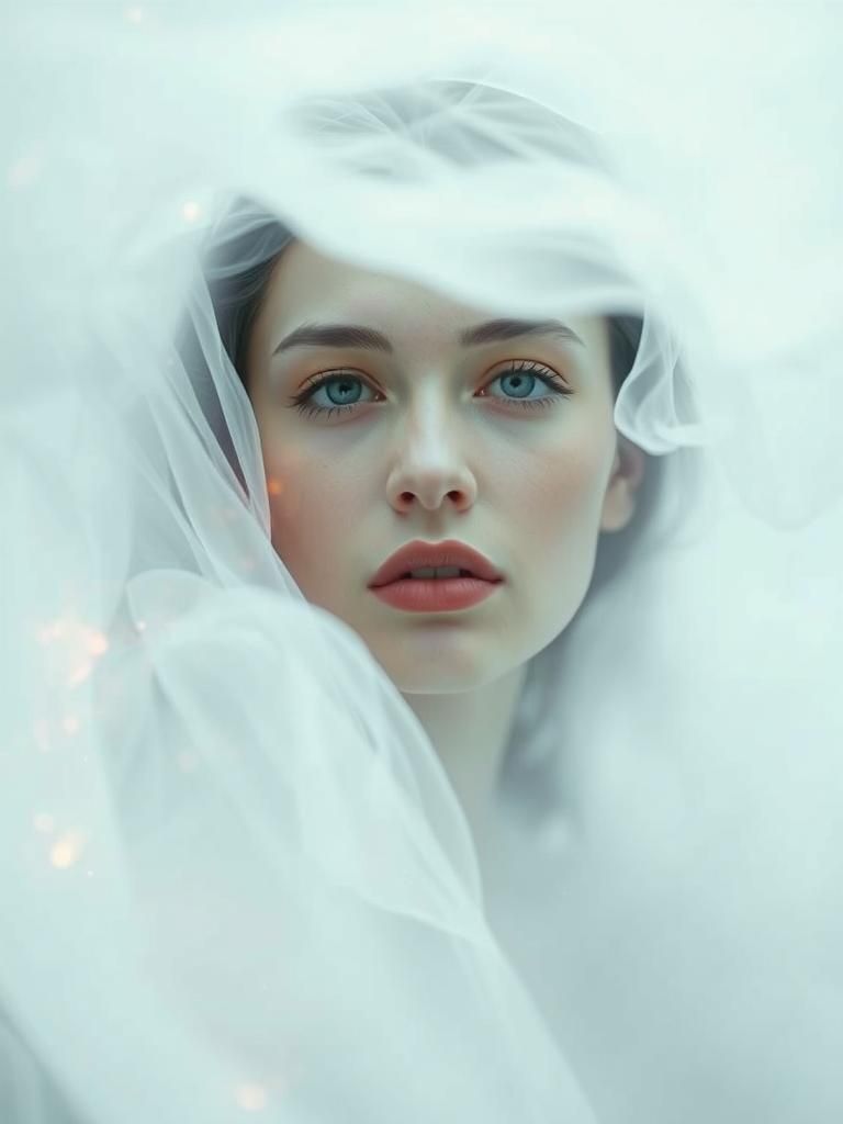 Goddess of Ice and Fire in Ethereal Photography
