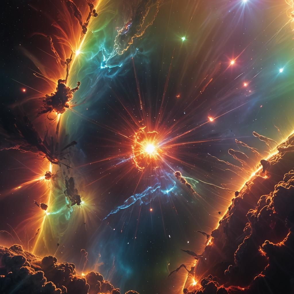 Radiant Sun Plasma Emissions in Space