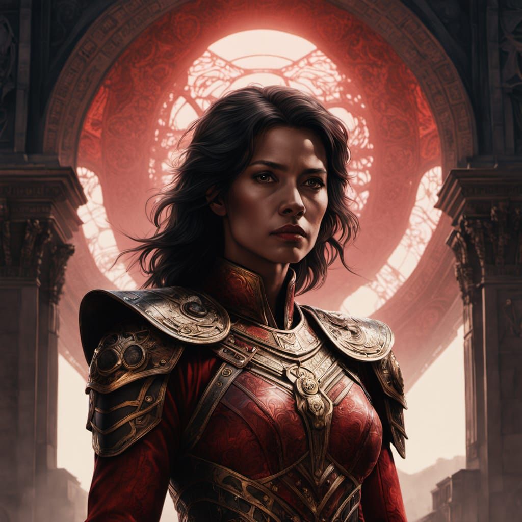 Epic Amazon Warrior in Majestic Coliseum